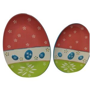 Temp-tations by Tara Old World Easter Egg Plates Set 2 Spring Decor